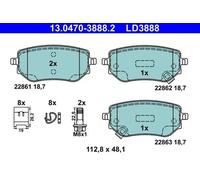 ATE 13.0470-3888.2 Brake pad set