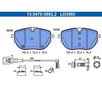 ATE Brake Pad Set 13.0470-3892.2 - for VW Caravelle/Transporter Mk VI, California T6 Multivan