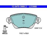 Brake pads 13.0470-3988.2 ATE for JAGUAR FORD RENAULT
