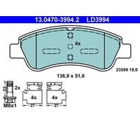 Brake pads 13.0470-3994.2 ATE for CITROËN PEUGEOT DS OPEL