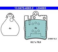 ATE 13.0470-4065.2 Brake pad set