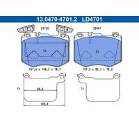 ATE 13.0470-4701.2 Brake pad set