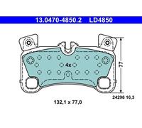 Brake pads 13.0470-4850.2 ATE for AUDI VW PORSCHE