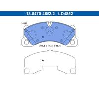 Brake pads 13.0470-4852.2 ATE for PORSCHE VW