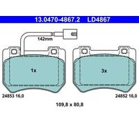 Brake pads 13.0470-4867.2 ATE for ALFA ROMEO BRERA SPIDER 159 Sportwagon 159