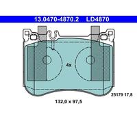 Brake pads 13.0470-4870.2 ATE for MERCEDES-BENZ SL S-CLASS