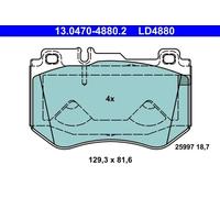 Fits ATE 13.0470-4880.2 Brake Pad Set, disc brake UK Stock