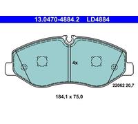 ATE 13.0470-4884.2 Brake pad set