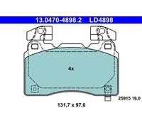ATE Brake Pad Set 13.0470-4898.2 Disc Brake OE Replacement for Chevrolet Opel