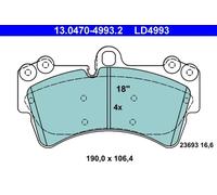 Brake pads 13.0470-4993.2 ATE for AUDI VW PORSCHE