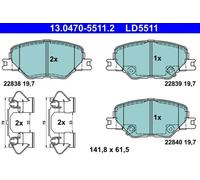 ATE 13.0470-5511.2 Brake pad set
