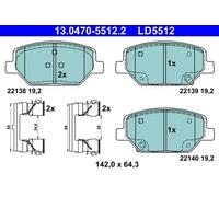 ATE Brake Pad Set 13.0470-5512.2 Disc Brake for Opel Insignia B Grand Sport