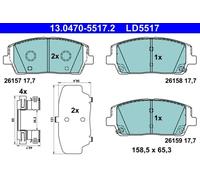 Brake pads 13.0470-5517.2 ATE for KIA HYUNDAI