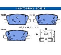 ATE 13.0470-5519.2 Brake pad set