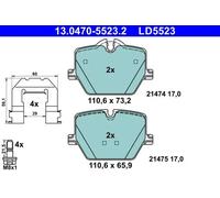 ATE 13.0470-5523.2 Brake pad set