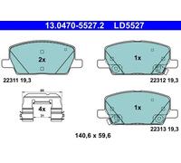 Brake pads 13.0470-5527.2 ATE for OPEL CHEVROLET