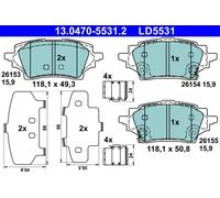 ATE 13.0470-5531.2 Brake pad set