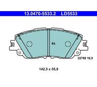Brake pads 13.0470-5533.2 ATE for TOYOTA LEXUS