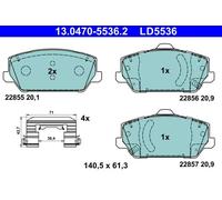ATE 13.0470-5536.2 Brake pad set