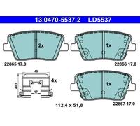 Brake pads 13.0470-5537.2 ATE for HYUNDAI i30 i30 FASTBACK