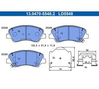 ATE 13.0470-5548.2 Brake pad set