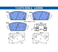 ATE 13.0470-5556.2 Brake pad set