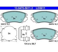 Brake pads 13.0470-5611.2 ATE for SAAB OPEL CHEVROLET