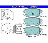 Brake pads 13.0470-5612.2 ATE for SAAB OPEL CHEVROLET VAUXHALL