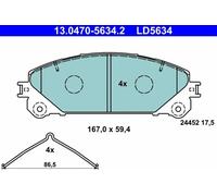 Brake pads 13.0470-5634.2 ATE for LEXUS TOYOTA