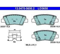 ATE 13.0470-5650.2 Brake pad set
