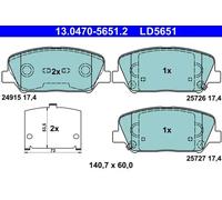 Brake pads 13.0470-5651.2 ATE for HYUNDAI KIA