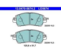 Brake pads 13.0470-5674.2 ATE for MAZDA 2 Hatchback