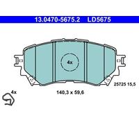 ATE 13.0470-5675.2 Brake pad set