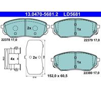 Brake pads 13.0470-5681.2 ATE for KIA HYUNDAI