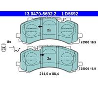 Brake pads 13.0470-5692.2 ATE for AUDI VW