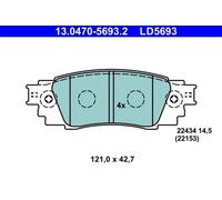 Brake pads 13.0470-5693.2 ATE for LEXUS TOYOTA