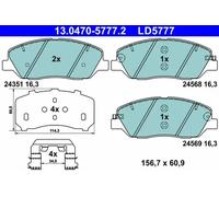 Brake pads 13.0470-5777.2 ATE for KIA HYUNDAI