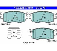 Brake pads 13.0470-5779.2 ATE for HYUNDAI KIA