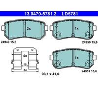 ATE 13.0470-5781.2 Brake pad set