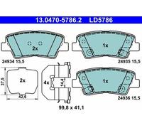 ATE 13.0470-5786.2 Brake pad set