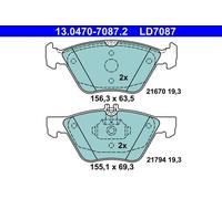 Brake pads 13.0470-7087.2 ATE for MERCEDES-BENZ CHRYSLER