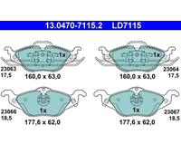 BRAKE PAD SET DISC BRAKE 13.0470-7115.2 FOR OPEL ASTRA/G/Hatchback/Van/Delvan