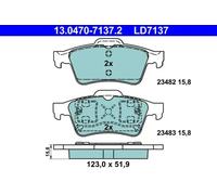 ATE 13.0470-7137.2 Brake pad set