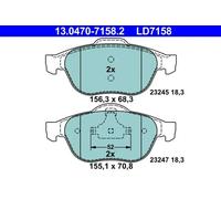 ATE 13.0470-7158.2 Brake pad set