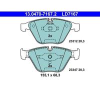 Brake pads 13.0470-7167.2 ATE for BMW 7 5 5 Touring 6 6 Convertible