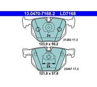 Brake pads 13.0470-7168.2 ATE for BMW 7