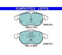 ATE 13.0470-7172.2 Brake pad set