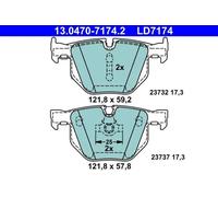 Brake pads 13.0470-7174.2 ATE for BMW 5 5 Touring 6 6 Convertible