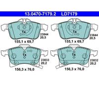 Brake pads 13.0470-7179.2 ATE for OPEL MERIVA A MPV ASTRA H Estate ASTRA H Van