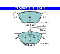 ATE 13.0470-7181.2 Brake pad set